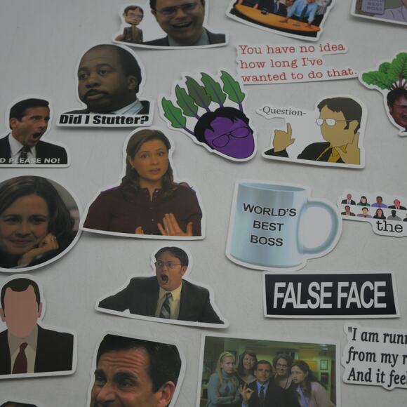 46 The Office Stickers Michael Dwight Jim Stanley Kevin Vinyl Laptop Bottle - Picture 4 of 14